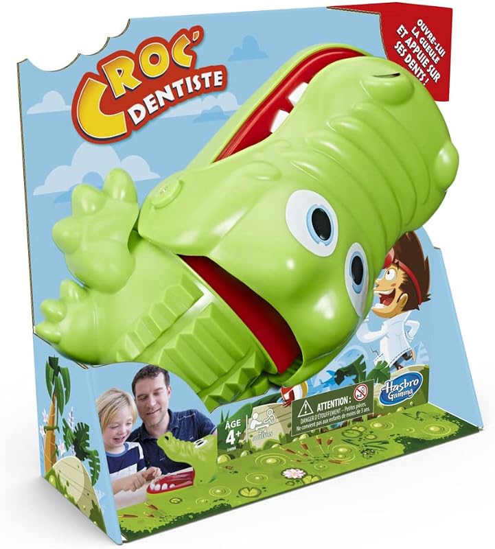 Hasbro Croc' Dentiste – Brettspiel für Kinder – lustiges Spiel – französische Version