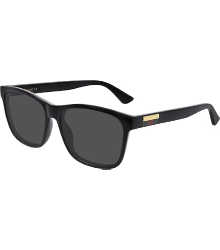 GUCCI Men's GG0748S Sunglasses, Black-Black-Brown, 59 at Amazon