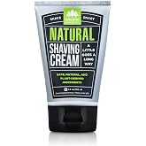 Pacific Shaving Company Natural Shaving Cream - Shea Butter + Vitamin E Shave Cream for Hydrated Sensitive Skin - Clean Formula for a Smooth, Anti-Redness + Irritation-Free Shave Cream (3.4 Oz)