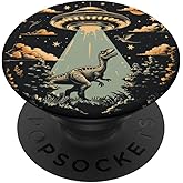 Alien Lover Flying Saucer UFO Abduction Dinosaur PopSockets Adhesive PopGrip