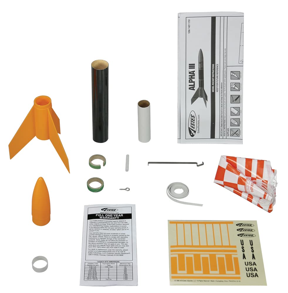 Estes Alpha III,Orange, Black