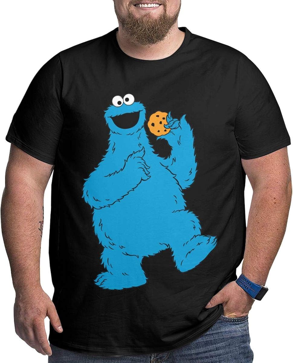 JoshuaEHenderson Men's Big Size T Shirt Mens Cookie Monster