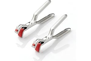 Stainless Steel Hot Plate Grippers, Upgraded Heavy Duty Anti-Scald Bowl Clip, Rustproof Heat Resistant Dish Grippers for Kitc