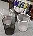 DecoBros 4 Pack Mesh Wastebasket/Trash Can (6 Gallons), 2 Silver and 2 Black