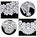 HOMEIDOL 4PCS White Embroidered Lace Neckline Collar Floral,4 Style for Scrapbooking Embossed Sewing/Wedding Dress Motif Applique DIY Clothing