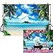 Avezano 7x5ft Summer Beach Backdrops for Photography Blue Sea and Sky Background Palm Trees Photo Backdrop for Photo Booth