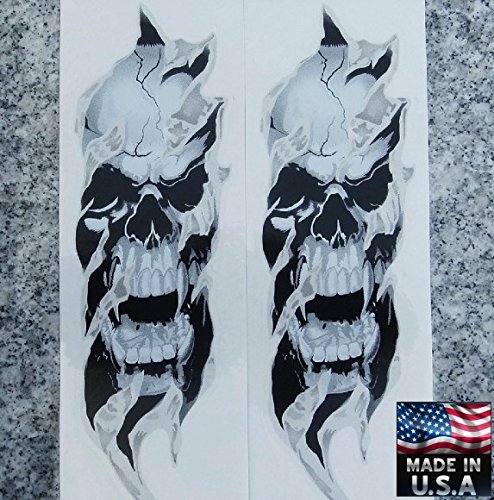 i5 Fork Skull Decals for Honda Kawasaki Suzuki Yamaha Harley