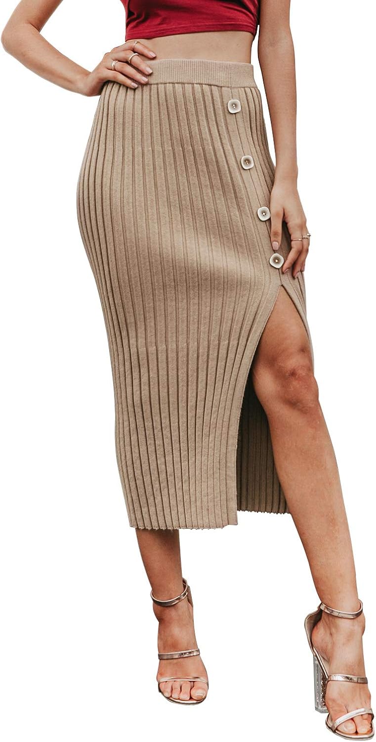 ribbed bodycon skirt