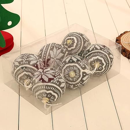 Amazon Pp Dd 北欧風 クリスマス 毛糸 飾り ボール 定番 り クリスマス オーナメント ボール デコレーションボール ロマンティック クリスマスツリー デコレーション レッド 華やか おしゃれ ツリー 飾り 可愛い 雑貨 装飾セット L グレー ボール おもちゃ