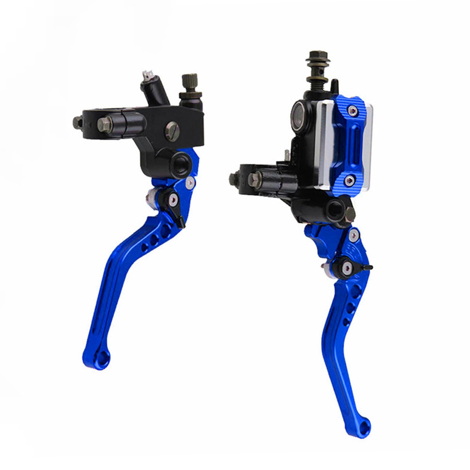 Nikou Universal Master Cylinder Levers - 2Pcs 7/8" (22mm) Aluminum Motorcycle Dual Pump Hydraulic Brake Clutch Levers fit Sport Bike/Street Bike/Scooter/Dirt Bike (Color : Blue)
