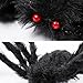 AmyHomie Giant Halloween Scary Yard Outdoor Decor, Fake Large Hairy Spider Props Christmas, 50inch, Black