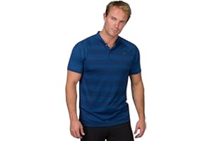 Three Sixty Six Men's Short Sleeve Collarless Golf Polo - Lightweight, Moisture-Wicking, Quick Dry, Stretch Fabric
