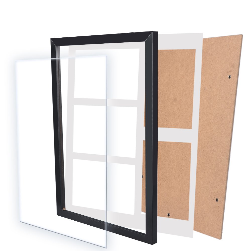 Wall Picture Frame 11x14, Alotpower Multiple Picture Frame Displays Five 4x6 Inch Pictures with White Mat