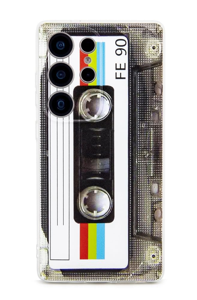Photo 1 of FAteamll Case for Galaxy S25 Ultra Shockproof Scratchproof with TPU Soft Bumper Retro Cassette Tape Case Compatible with Samsung Galaxy S25 Ultra