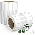 1000 Pcs Jewelry Price Tags Stickers Roll for Necklace Earring Price Identify, Labelchoice Rectangle Shape Self Adhesive White Blank Dumbbell Jewelry Tags Stickers for Bracelet, Ring, Clothing Display