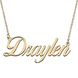 HUAN XUN Customized Custom Simple Any Name Necklace