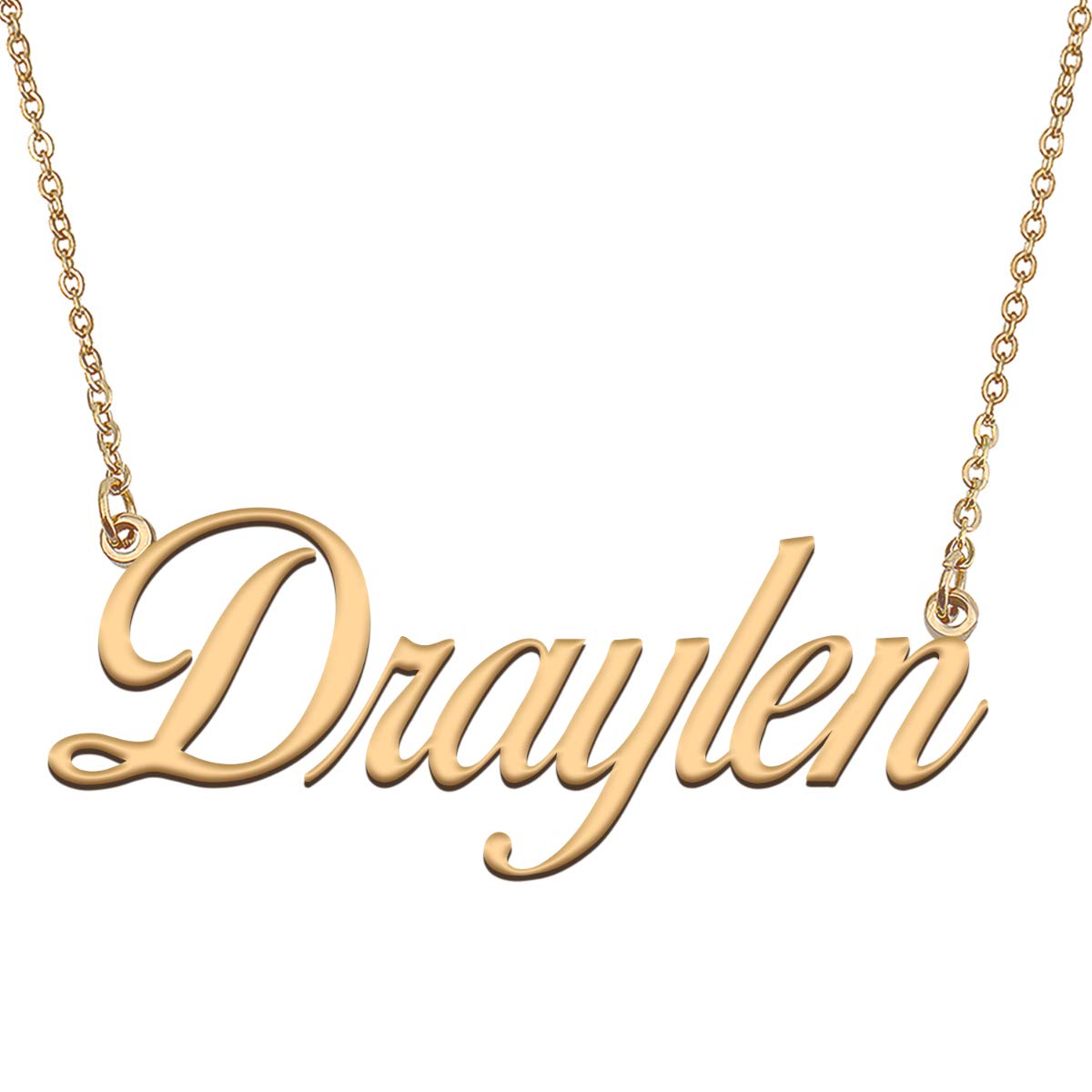HUAN XUN Customized Custom Simple Any Name Necklace