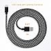 Kinps Apple MFi Certified Lightning to USB Cable 6ft/2m iPhone Charger Cord Long for iPhone 7 / 7 Plus / 6S / 6S Plus / 6 / 6 Plus / SE / 5S / 5, iPad Pro / Air / Mini (Nylon-Black, 1 Pack)
