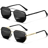 KUGUAOK Polarized Aviator Sunglasses for Women Men Small Frame UV Protection Tangle Free Sun Glasses Vintage Trendy Shades