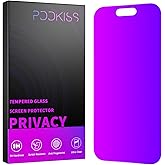 PDDKISS Compatible for iPhone 16 Pro Privacy Screen Protector Tempered Glass 6.3 Inch, Purple Gradient Anti Spy Anti Blue Light HD Easy Installation