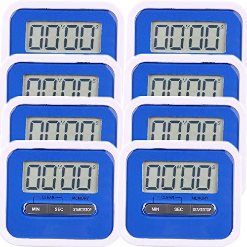8 Pack Digital Kitchen Timer Magnetic Countdown Up Minute Second Timer