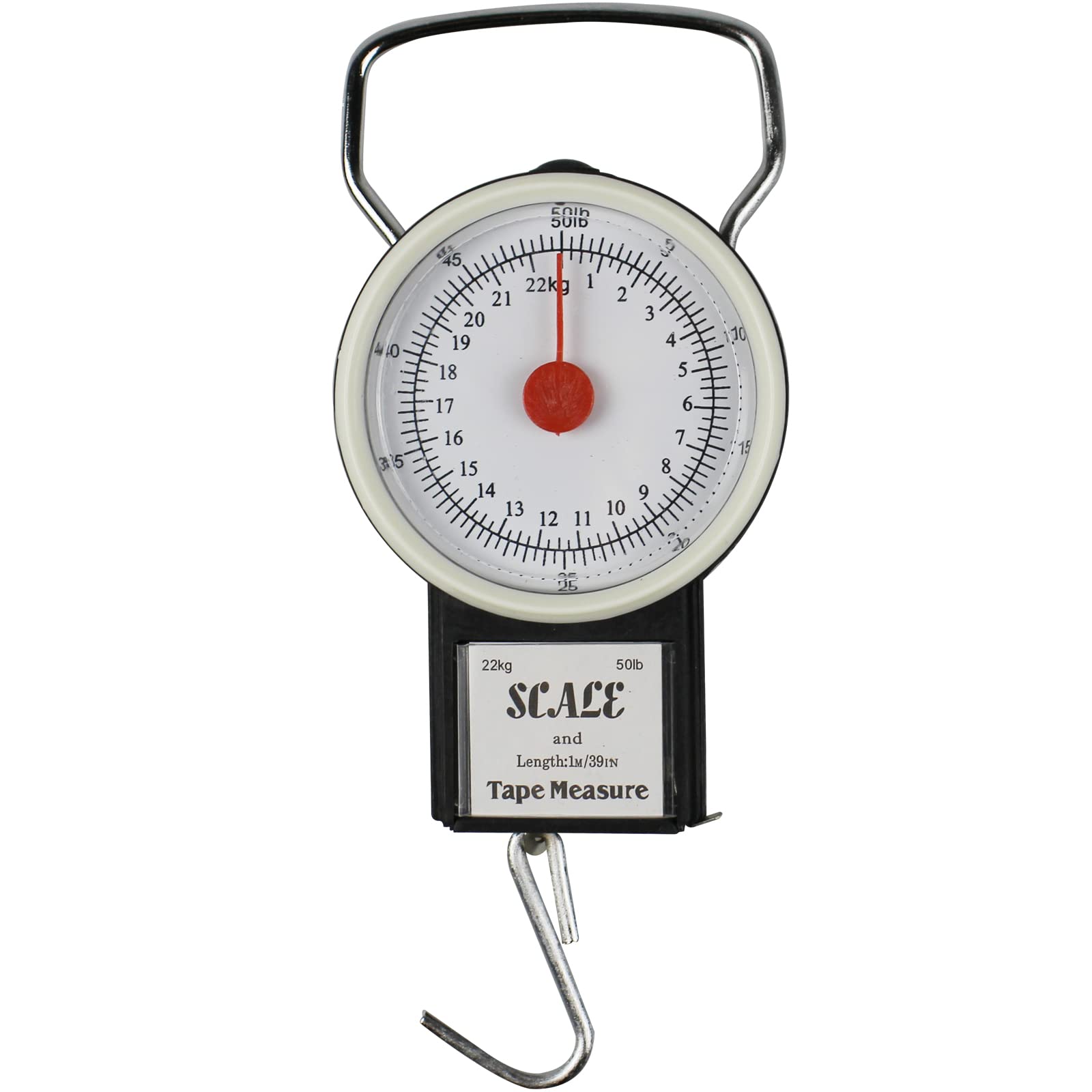 Photo 1 of *USED*
Mechanical Hanging Scale Multi-Purpose Portable Spring Dial Weight Scale with Tape Measure for Fishing Kitchen Farms