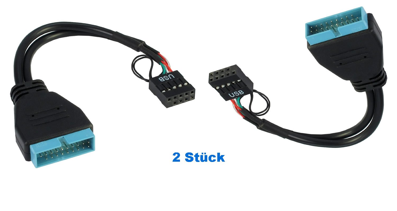 Pair Internal for use in Adaptor USB 3.0 to USB 2.0 9 Pin PC Computer Case