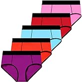 Molasus Women's Soft Cotton Briefs Ladies Mid-High Waisted Full Coverage Panties (Regular & Plus Size)