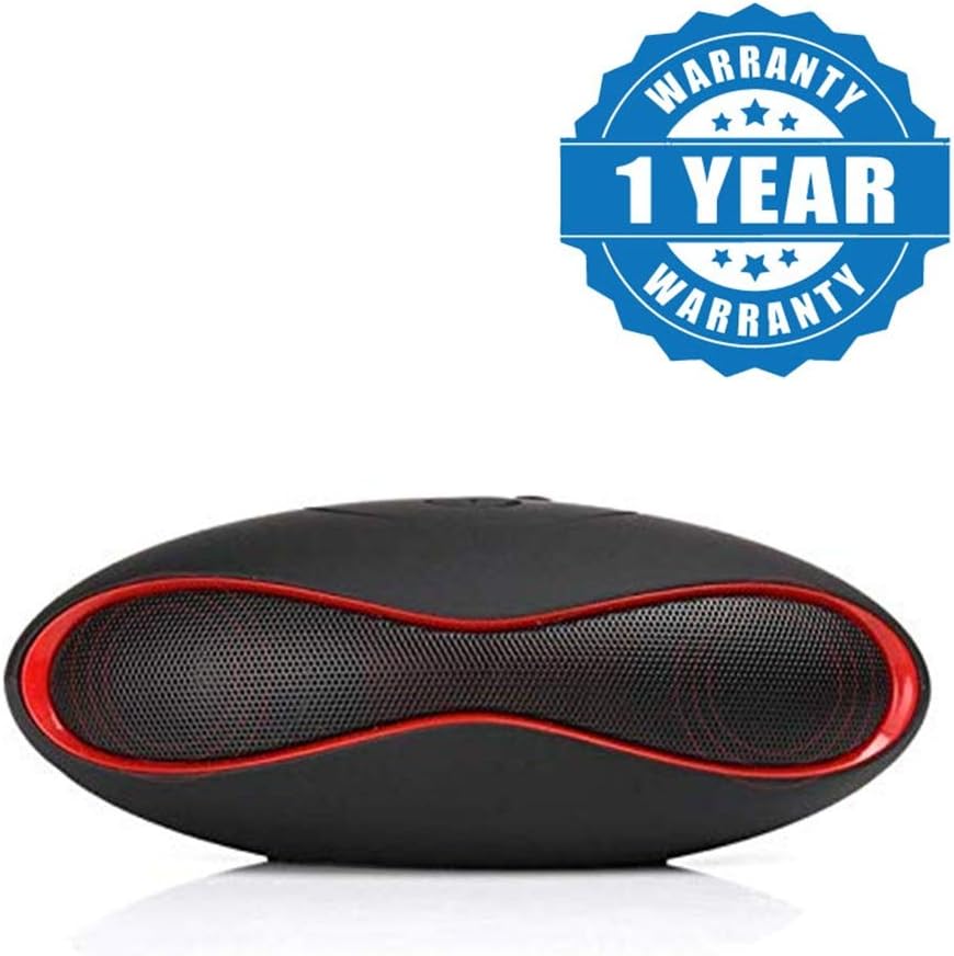 Drumstone Mini Rugby Style Bluetooth Wireless Speakers Outdoor Portable USB Mp3 Player Works With All Devices (Color May Vary)
