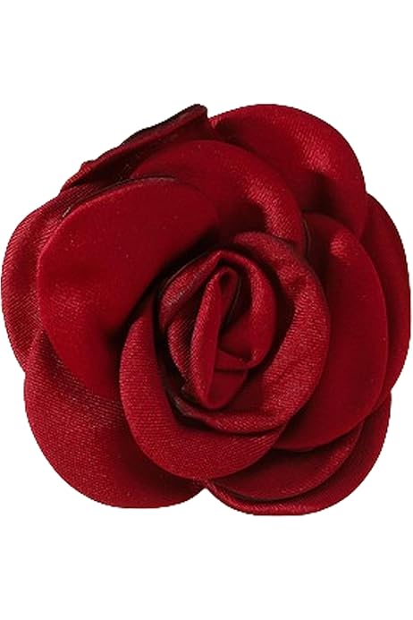 7.5 Inch Satin Fabric Rose Flower Brooch - Extra Large Camellia Flower Pin For Women's Clothing & Hair