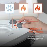 Warmlite WL44004 Portable Flat Fan Heater 2000W 2 Heat Settings White view 4