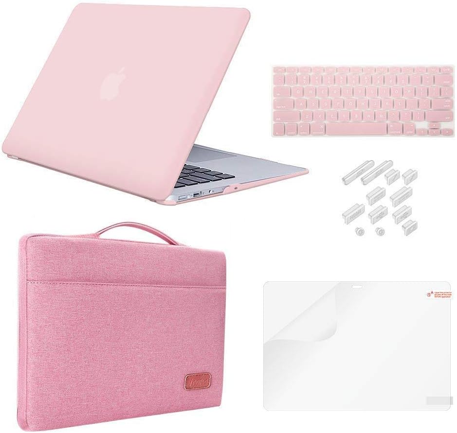 Amazon Com Macbook Pro 13 Inch Case 19 18 17 16 Release 159 A19 A1706 A1708 Icasso Hard Plastic Case Sleeve Screen Protector Keyboard Cover Dust Plug Compatible Macbook Pro 13 Rose Quartz Computers