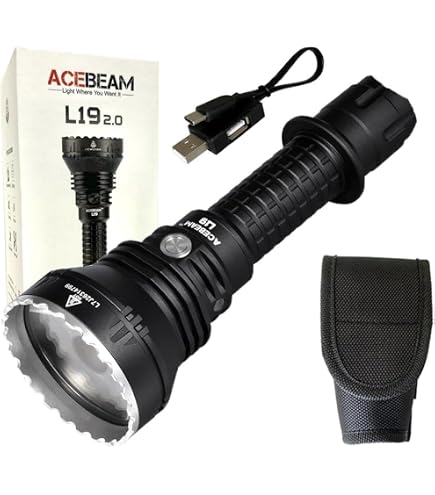 ACEBEAM Combo K75 Long Throw Search Light - 6300 Lumen w/ Tip