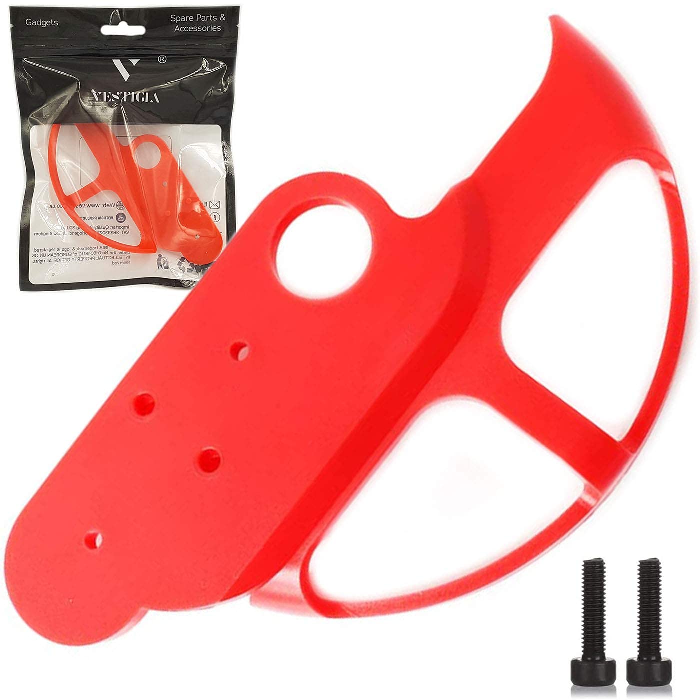 Vestigia® - Brake Disc Cover Protection for Xiaomi M365 1S Pro Electric Scooter - Rear Wheel Brake Disc Guard - Spare Parts for E-scooter (Red) — image 1
