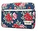 Canvaslife Big Blue Flower Patten Laptop Sleeve 13 Inch MacBook Air 13 Case MacBook Pro 13 Sleeve and 13.3 Inch Laptop Bag