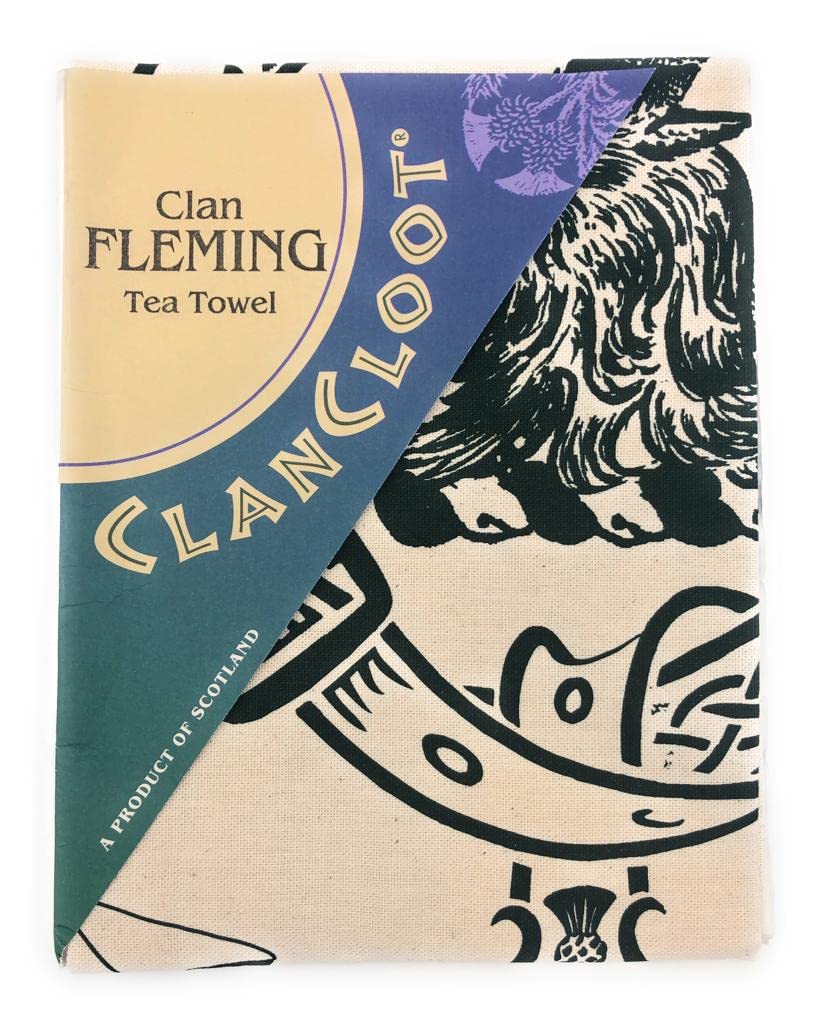 BRAW CLANS TARTANS Clan Tea Towel - The Ultimate Guide for your Kitchen – Absorbent, Stylish, Functional and Fashionable Trendy Tea Towel - Made in Scotland