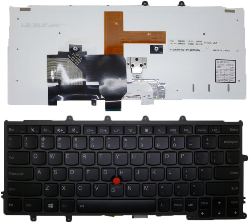 Laptop Keyboard for Lenovo Thinkpad X240 X240S X250 X260 X270 English US 04X0177 04X0215 0C44015 MP-12M53USJG62W CS13XBL-83US with Backlit Black New