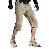 FREE SOLDIER Men's Capri Shorts Pants Casual Loose