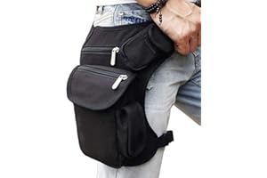 Hebetag Canvas Outdoor Travel Waist Pack Thigh Bag for Men Women Tactical Military Motorcycle Bike Multi-Pocket Drop Leg Bags