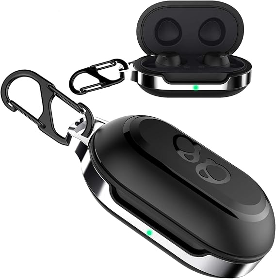 for Galaxy Buds Case, Support Wireless Charging Cover with Keychain TPU Full Protective Skin 