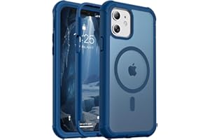 jaroco Magnetic for iPhone 12/12 Pro Case, [Compatible with MagSafe][Military Grade Drop Protection][Heavy Duty Protection][Non-Slip][Shockproof] 2-Layer Durable Bumper Phone Case 6.1''-Deep Blue