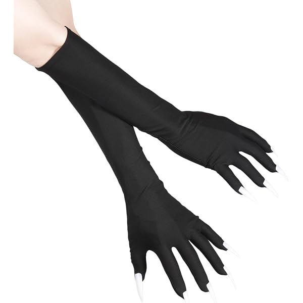 Guantes De Cosplay De Halloween Con Estampado De Manchas De Sangre – Blanco Y Aterrador, Para Disfraces De Terror Y Fiestas Temáticas