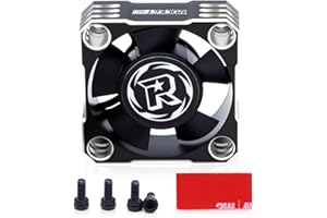SURPASS HOBBY USA Surpass Hobby Motor Cooling Fan,30mm ESC Cooling Fan 28000RPM RC Model HeatSink Fan for 1/8 1/10 1/12 Scale RC Car Truck 540 550 Motor (Silver)