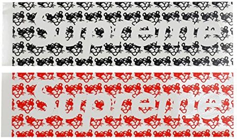 Amazon Size フリー Supreme シュプリーム 14ss Pink Panther Sticker Set ピンクパンサー総柄boxロゴステッカーセット 赤黒 服 ファッション小物 通販