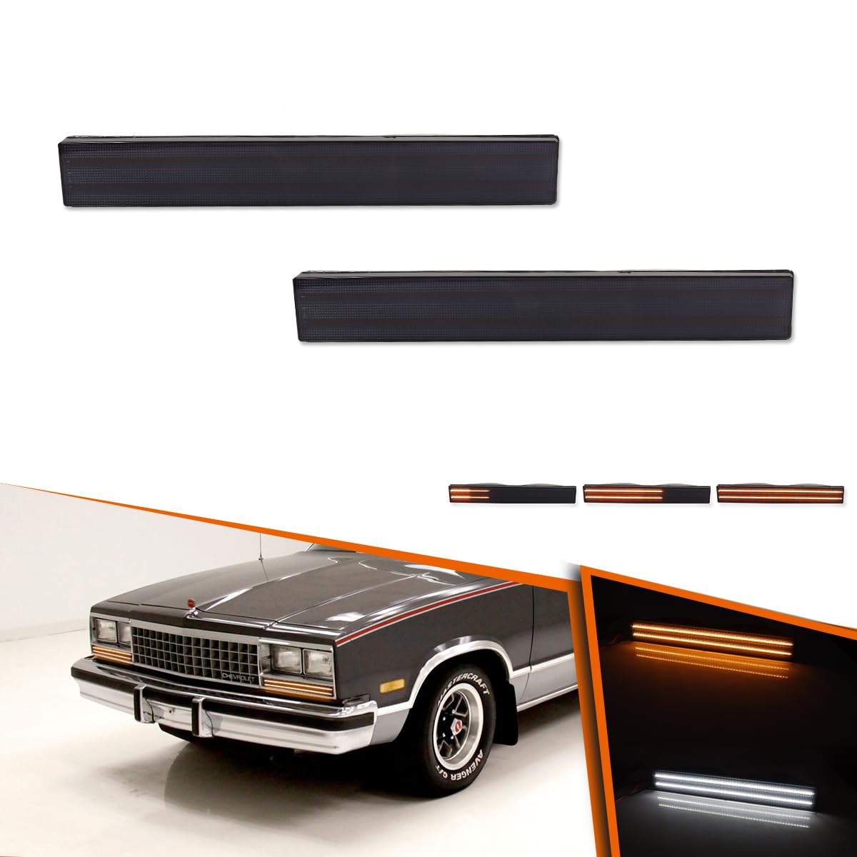 KK Complete Tail Light Assembly Kit For 1982-1987 Chevy El Camino, Malibu, GMC Caballero