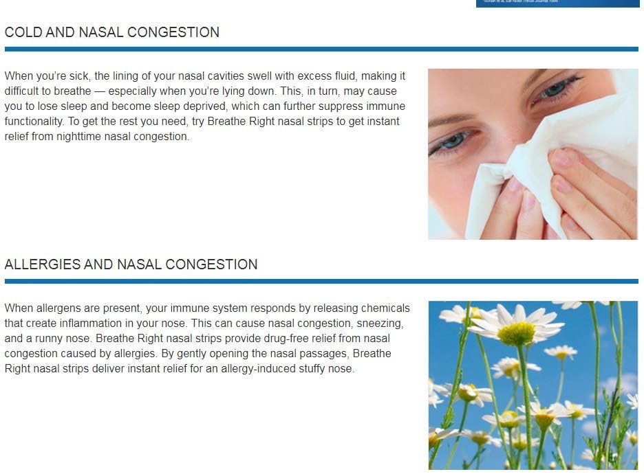 Breathe Right Extra Strength Drug-Free Nasal Strips for Nasal Congestion Relief, 72 Count: Health & Personal Care