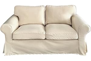 ShanSon Sofa Slipcover Ektorp Loveseat Sofa Cover Replacement for IKEA Two Seat Loveseat Or Armchair Slipcover Replacement (Begie Loveseat)