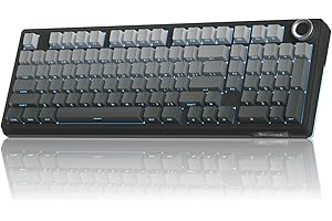 SOLAKAKA KI99 Pro 96% Wireless Mechanical Keyboard, RGB Gaming Keyboard, Hot-Swappable Pre-Lubed Switches, Gasket Structure Creamy Keyboards (Gradient-Black, Non-Silent Version)