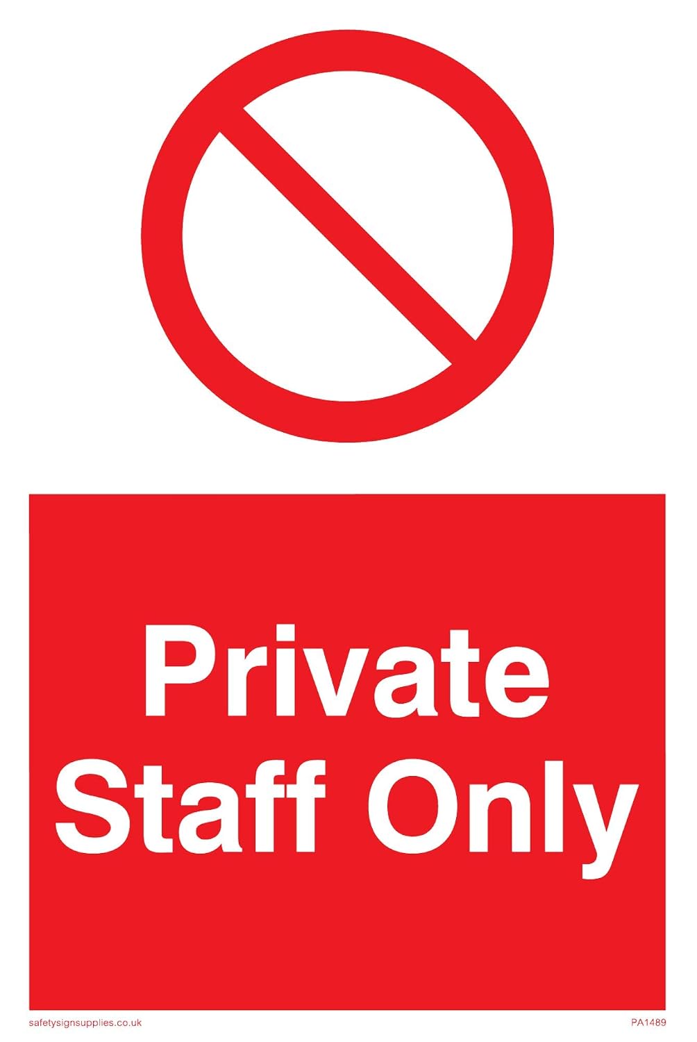 Private Function Only Sign Viking Signs PA1489-A6P-V”Private Staff Only” Sign, Vinyl, 150 mm H x ...
