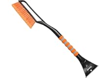 AstroAI 27 Inch Snow Brush and Detachable Ice Scraper with Ergonomic Foam Grip for Cars, Trucks, SUVs (Heavy Duty ABS, PVC Br